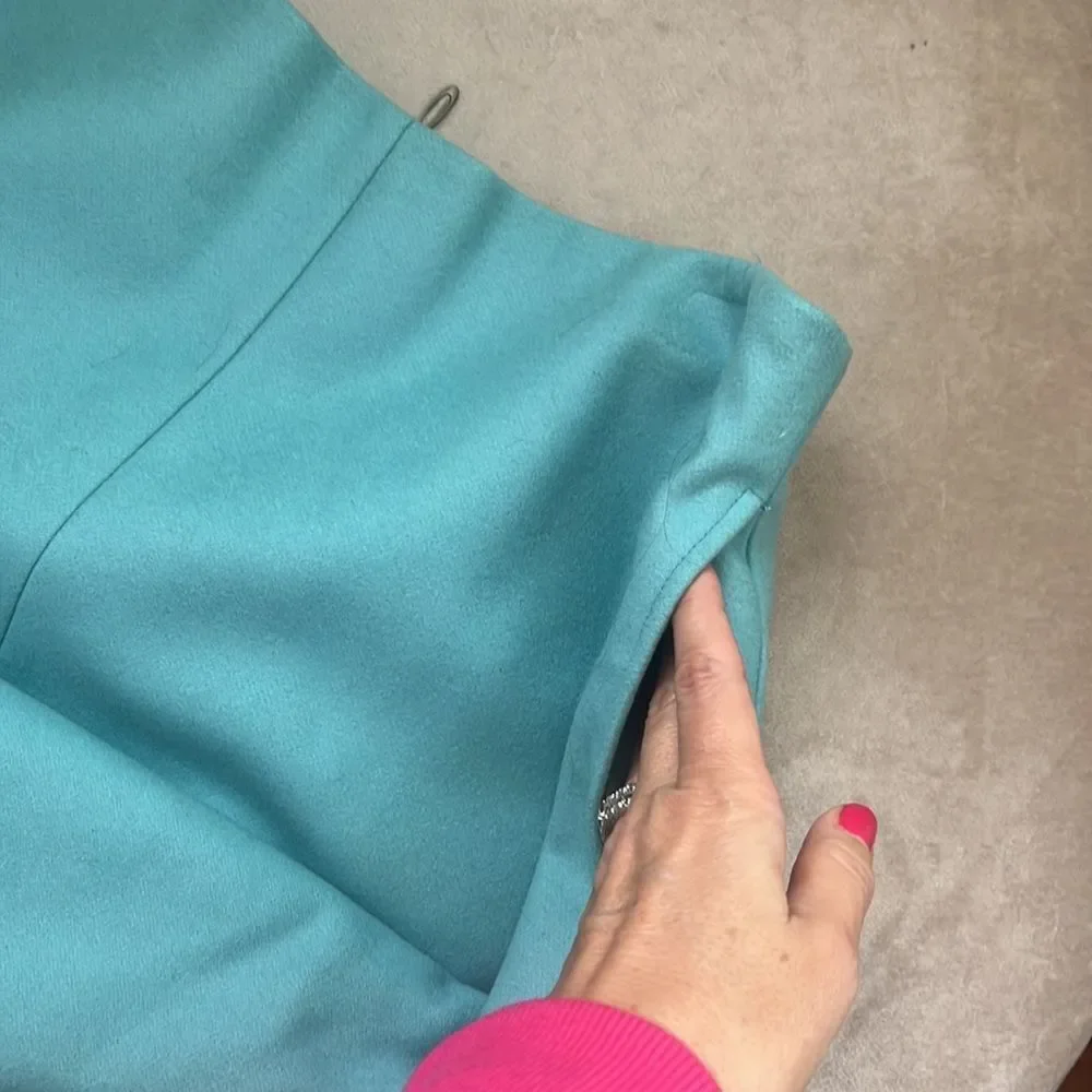 *Boden* Lined Cashmere/Wool *Tiffany Blue* Skirt Medium Size 6 R